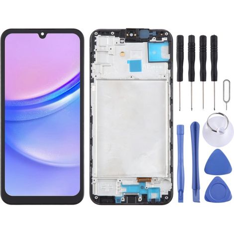 Compatible with the Samsung Galaxy A15 4G SM-A155F, OLED touchscreen with frame (1/4)
