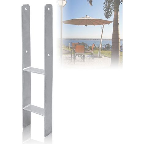 SWANEW 1X H-Anchor Post Support Carport Post Anchor zincato a caldo durevole 101MM (1/5)