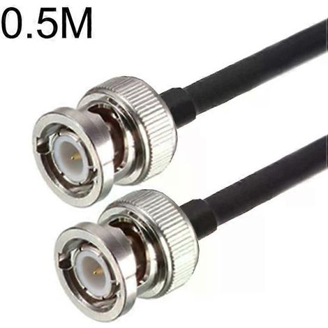 Câble adaptateur coaxial BNC mâle vers BNC mâle - 0,5 m RG58, (1/2)