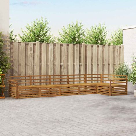 vidaXL Outdoor-Sofagarnitur 6 pcs Natur Massivholz Akazie (1/5)