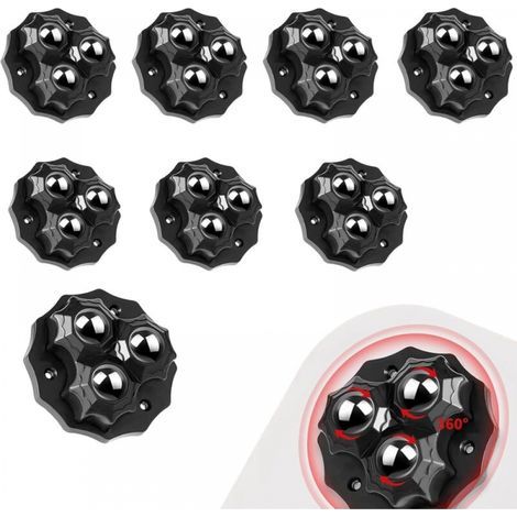 Set mit 8 Schwerlastrollen, Möbelrollen, kleinen Rollen, Minirollen, universellen 360-Grad-Lenkrollen (1/4)
