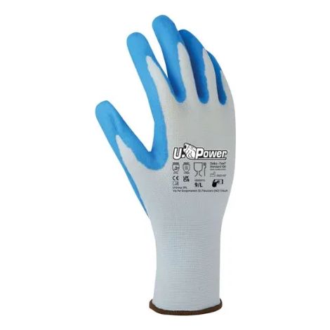 U-Power Pika Guanti Lavoro Antinfortunistica Poliestere Touchscreen Grigio 9/L