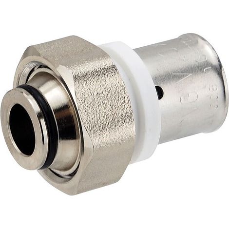 Press-Verschraubung vernickelt mit Überwurfmutter 3/4'' IG - mit Eurokonus - für Alu-Verbundrohr 20 x 2,0 mm (1/2)