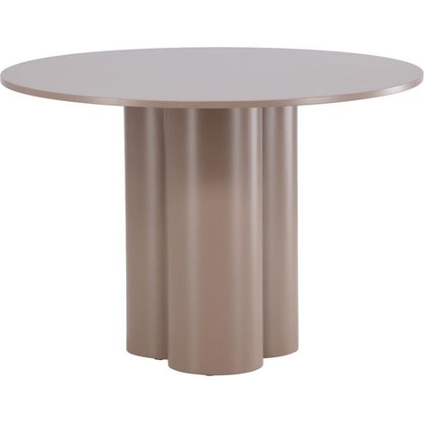 Table à Manger Ronde "Olivia" 110cm Marron Foncé