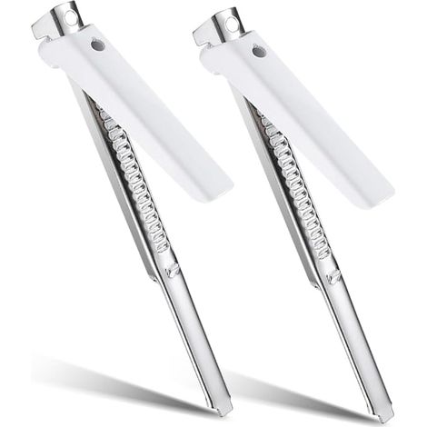 Lntyq Müheloser Glasöffner bei Arthritis, für Senioren, leicht zu öffnen, verstellbarer Griff, Edelstahl, weiß (weiß, 2 Stück) (1/5)