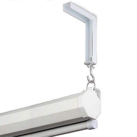 Titre modifié : 2 supports de rideau de projecteur avec fixation en L et extension réglable pour écrans (1/5)