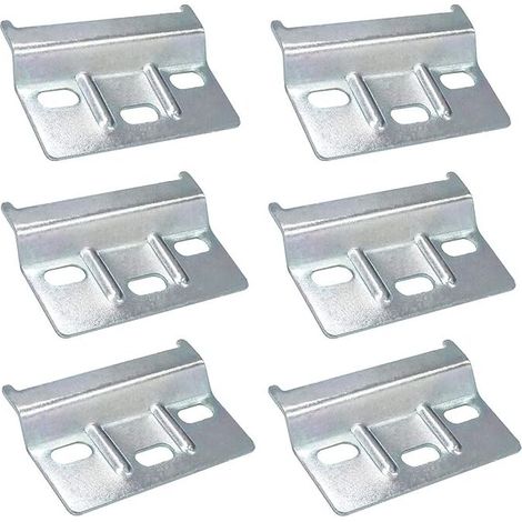 Befestigungsplatte für Kleiderstange, Halterung für Schränke, Möbel, 6 Stück, 60 mm, für Küche, Schränke, Möbel, Kleiderschrank (silber) (1/4)