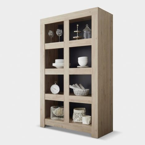 Moderne Bücherregal-Kommode Capri mit 8 Fächern