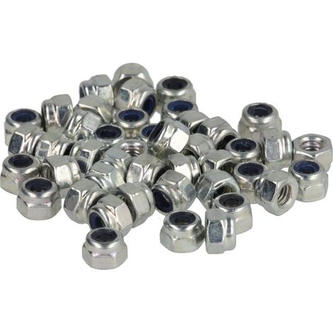 Ecrou de sécurité hexagonal M12 DIN 985, galvanisé