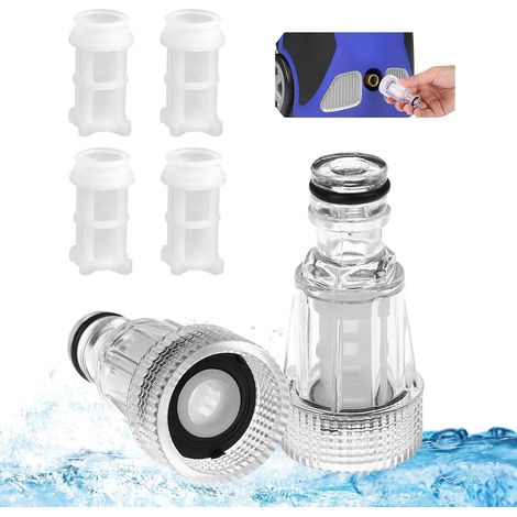 Filtre Eau, 2 Pièces Crepine Pompe, 3/4 Filtre Tuyau Arrosage, Nettoyeur Filtre, Tuyau Filtre pour Connexion Nettoyeur Haute Pression, Pompe Jardin, Caravane (1/5)
