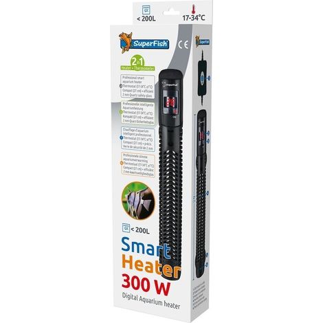 Chauffage Aquarium Superfish 300W : Qualité et Professionnel. Pour aquariums 200 litres (1/2)