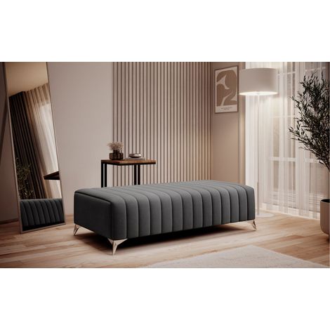 Polsterhocker Designerhocker Hocker ELENI Stoff Monolith Dunkelgrau (1/5)