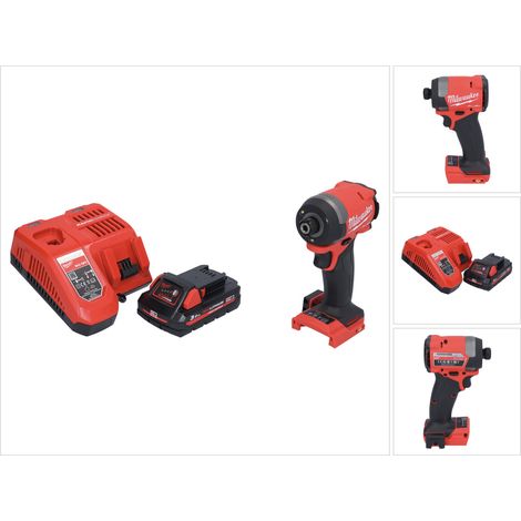Milwaukee M18 FID3-301 Llave de impacto sin cable 18 V 1/4" 226 Nm sin escobillas + 1x batería recargable 3.0 Ah + cargador (1/5)