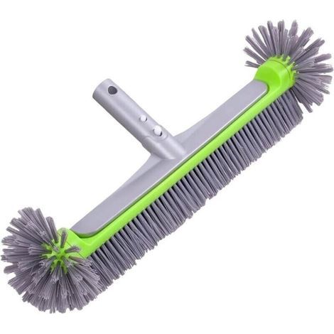Balai Brosse Piscine Brosse Piscine Liner 17,5″, Balai Piscine Brosse pour Piscine, Tête de Brosse de Piscine Détachable avec Poils Robustes Poignée en Aluminium EZ Clip,Sans tige télescopique (1/5)