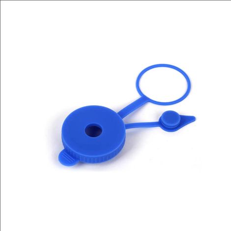 Tapa de silicona azul para barril de agua, reutilizable (1/2)
