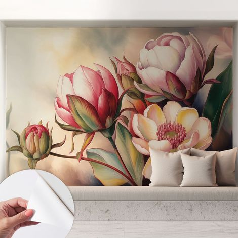 Fototapete Selbstklebend - Wandtattoo - leicht anzubringen - Wandverkleidung Blumenstrauß 208x146 cm (1/5)