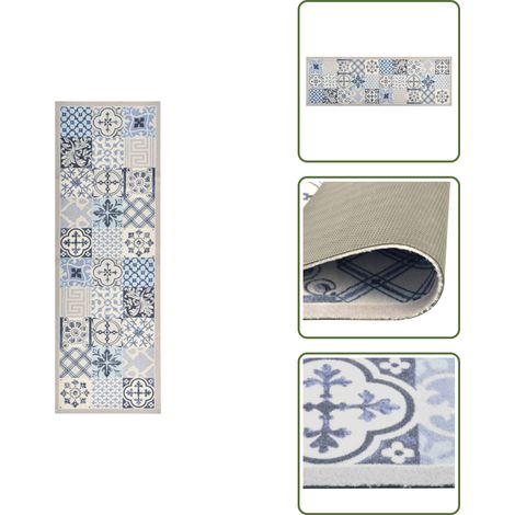 The Living Store Tappetino da Cucina Lavabile Mosaico 45x150 cm - Tappetino lavabile