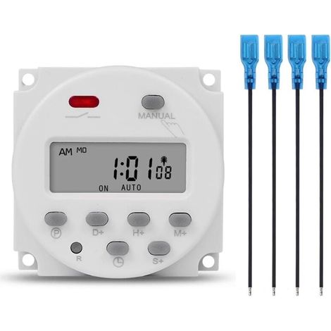 Interrupteur Minuterie Numérique LCD 7 Jours Programmeur Temps Hebdomadaire 12V Relais Programmable (1/4)