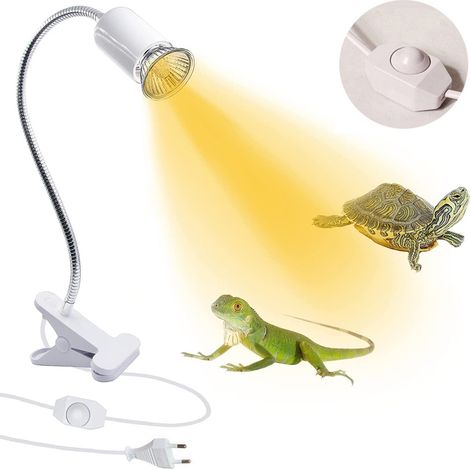 Lampe Chauffante Pour Reptiles - Support Rotatif 360° Avec Douille En Céramique - Pour Terrarium Aquarium - 1 Pièce (1/5)