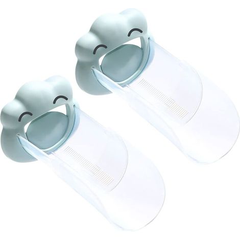 extension robinet, prolongateur robinet, 2 pièces Rallonge de robinet pour enfants en forme de nuage de dessin animé, accessoires de robinet pour enfants avec longueur extensible (bleu clair)