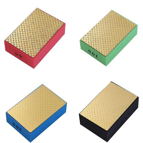 1 ou 4 disques de polissage diamantés à main, grains 60, 100, 200 et 400, pour le ponçage du béton. (1/5)