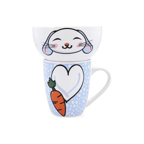 Juego de Tazas Quid Zoo Multicolor Cerámica Conejo