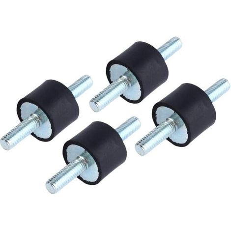 4pcs M6 Anti Vibration Rubber Isolation Mounts, Air Compressor Pump Shock Absorber Isolator Mount with Screws 20 x 15
