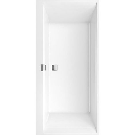 Sistema de bañera de hidromasaje, Squaro Edge 12, bañera, UBQ190SQE2DV, rectangular, Quaryl®, 1900 x 900 mm, blanco, entrada Hydropool (HE),