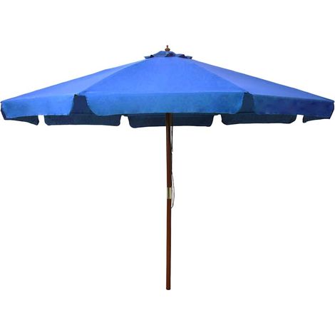 Sonnenschirm mit Holzmast 330 cm Azurblau vidaXL (1/5)