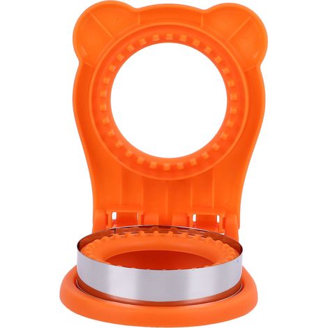 Manuelle Sandwichform für Kuchen und Brot, runder Küchenausstecher in Orange (1/5)