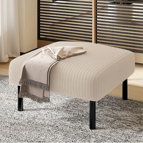 stuhl sessel platzsparend 56x51x39cm cord beige OKMYHOME (1/5)