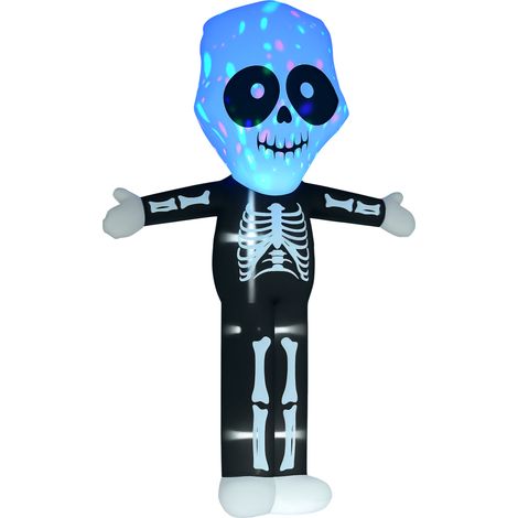 HOMCOM 3m Halloween Inflatable Skeleton Ghost Decoration Lighted Indoor Outdoor (1/5)