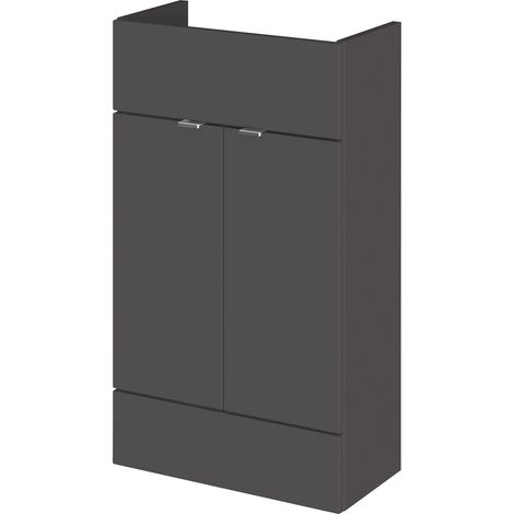 Hudson Reed Fusion Compact Vanity Unit 500mm Wide - Gloss Grey (1/3)