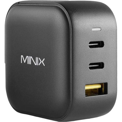 Chargeur GaN Universel à 3 Ports Turbo 66W Charge Rapide 2 x USB-C Power Delivery 3.0, 1 x USB-A PD3.0.Kompatibel mit MacBook Pro Air, iPad Pro, 16, Samsung und Mehr (Neo P1) (1/5)
