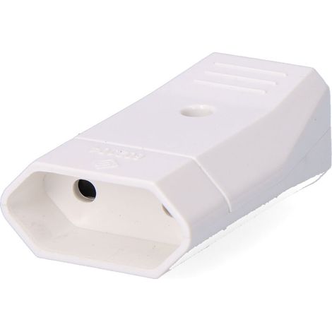 Base d'aria rinforzata bianca 10 a 250 V 62 x 40 x 23 mm (confezionata in termoretraibile)