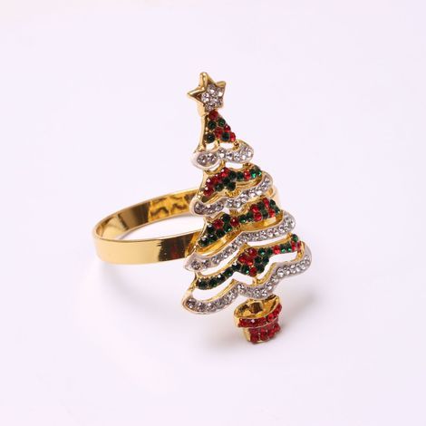 Une autre décoration de Noël, une carte ronde créative – couleurs de sapin de Noël et d'automne (1/4)