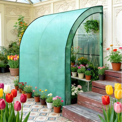 Serra da giardino 200 x 100 x 210 cm in PE rinforzato verde HAVRYA (1/5)