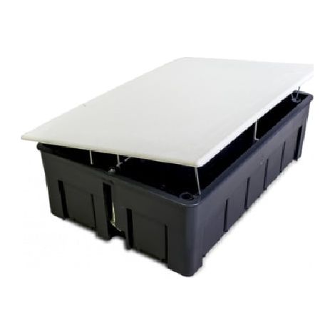 Caja de conex. tabique hueco 170x110x50 con tapa garra metálica C45 Blanco