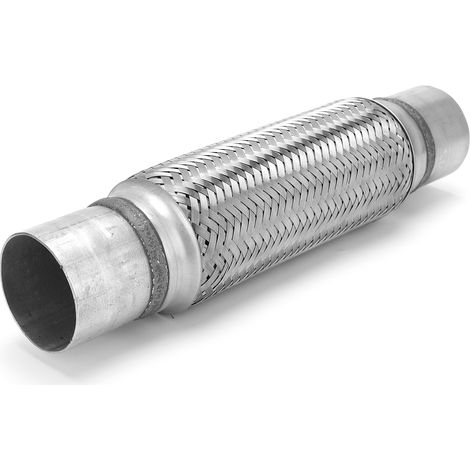 Soufflet flexible de réparation d'échappement tissé 2,5 x 14 pouces, joint flexible 63 mm en acier inoxydable pour voiture (1/5)