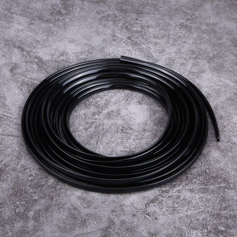 Schwarze Schutzleiste für die Türkante, kratzfeste Leiste 6 m/19,7 ft, seitliche Schutzlippe, hochbelastbarer Klebestreifen, schwarze Ausführung, Autozubehör. (1/5)