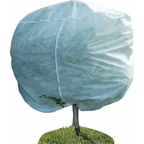 Voile d'hivernage pour plantes, 240 x 200 cm, protection hivernale pour arbres et palmiers, housse d'hiver ajustable avec cordon de serrage et fermeture éclair. (1/2)