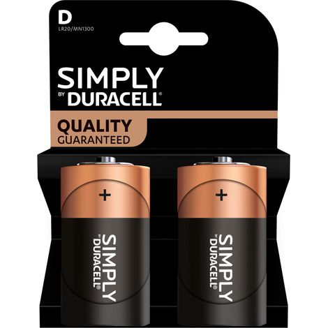 Pack de 2 piles Duracell - Simply Format D LR20