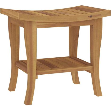 Mesa auxiliar de baño madera maciza de teca 50x35x45 cm vidaXL (1/5)