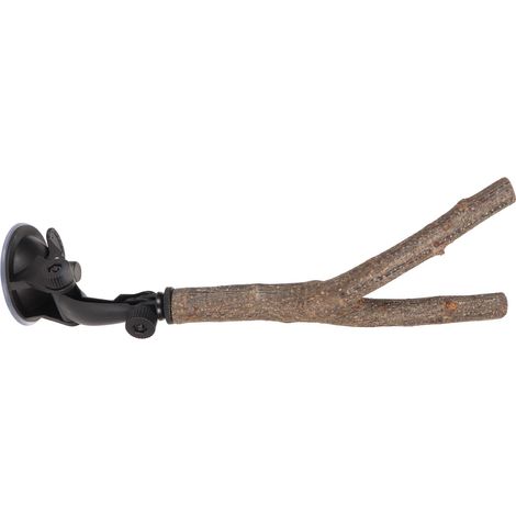 Perchoir interactif antidérapant en bois pour perroquets de petite et moyenne taille, avec ventouses, 20 cm / 7,9 pouces. (1/5)