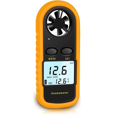 – Tragbares 4-in-1-Digitalanemometer – Genauigkeit ±5 % – Geschwindigkeitsbereich 0–30 m/s – LCD-Hintergrundbeleuchtung – Für HLK-Anlagen und Drohnen (1/5)