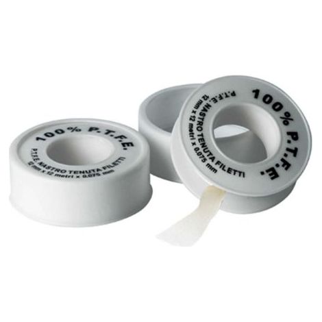 NASTRO IN TEFLON (PTFE) 12mm X 12MT X 0,075 mm 5 ROTOLI