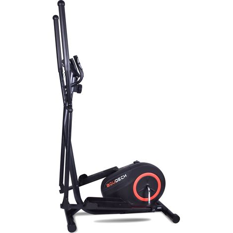 BOUDECH - BOOST 5000 - Bicicleta elptica bidireccional de entrenamiento cruzado con un volante de inercia de 5kg ultra silencioso, resistencia magnética ajustable en 8 niveles y diséocon doble manija 