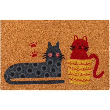 Coconut Fibre Animal Doormat, 60x40 cm, Non-Slip (1/5)