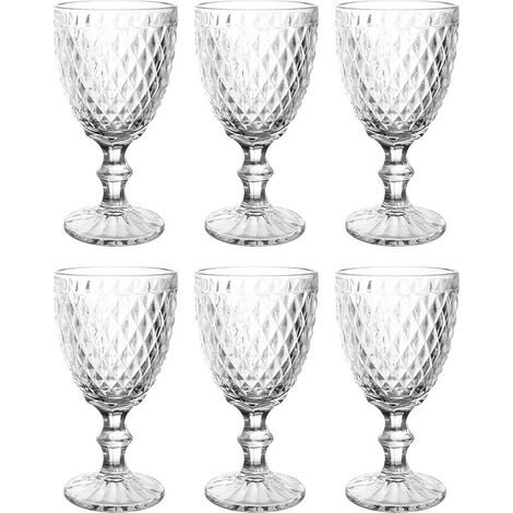 TOGNANA Set 6 Calici Diamond Vetro Trasparente