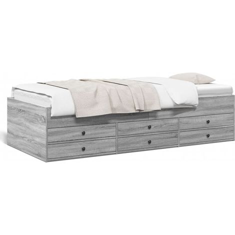 Maison Exclusive - Tagesbett mit Schubladen ohne Matratze Grau So